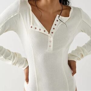 Free People Cream Bodysuit
